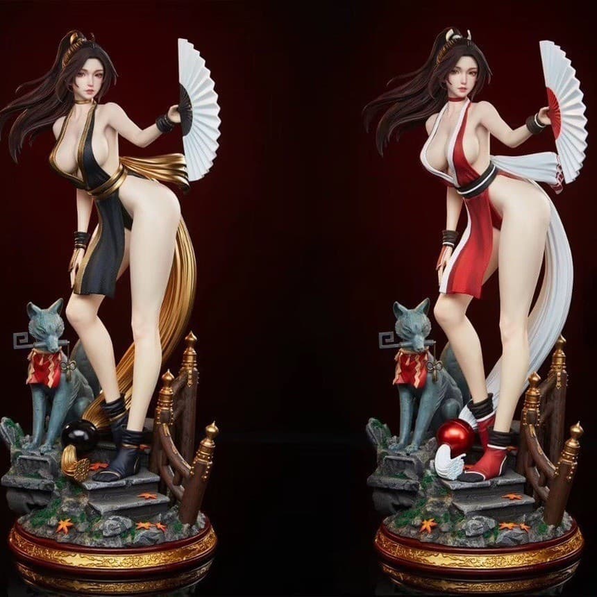 Linda menina figura Shiranui dança envelope vermelho versão preto envelope figura modelo ornamentos efeitos especiais me