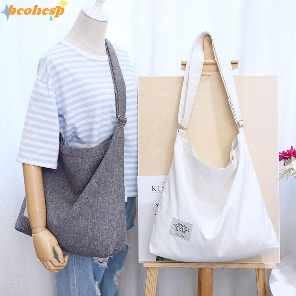Bolsa De Ombro BEOHESP , Mensageiro De Material De Lona De Grande Capacidade Estudante De Design Simples