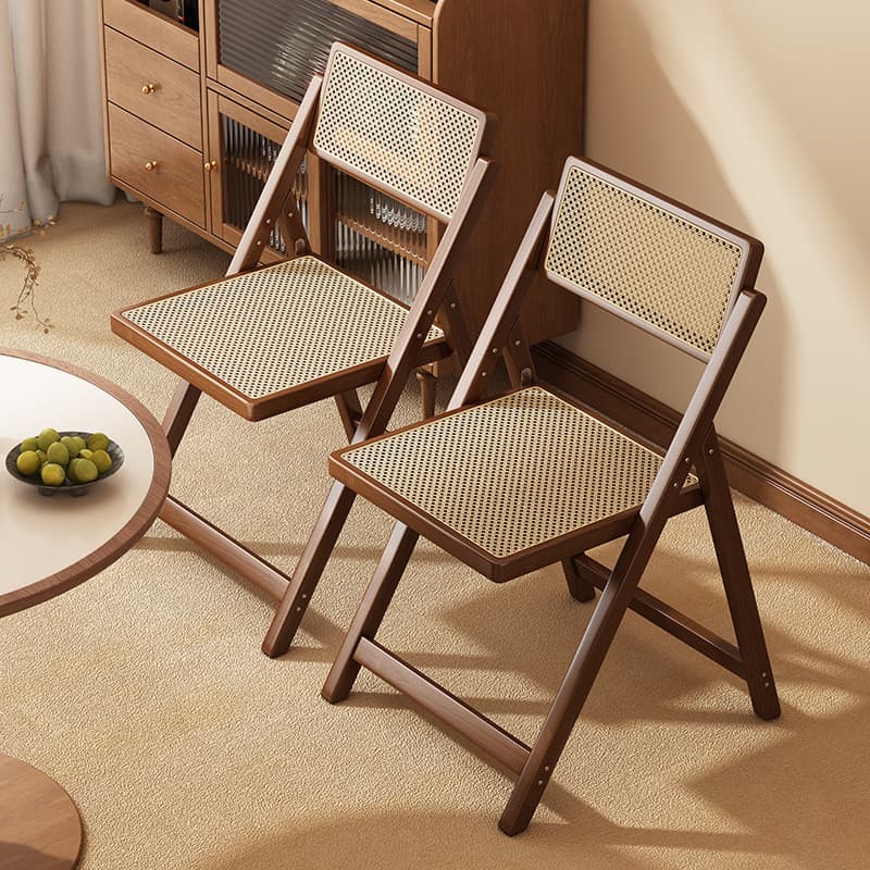 [Novo produto] Cadeira dobrável Cadeira de jantar de vime Cadeira dobrável doméstica simples de escritório respi