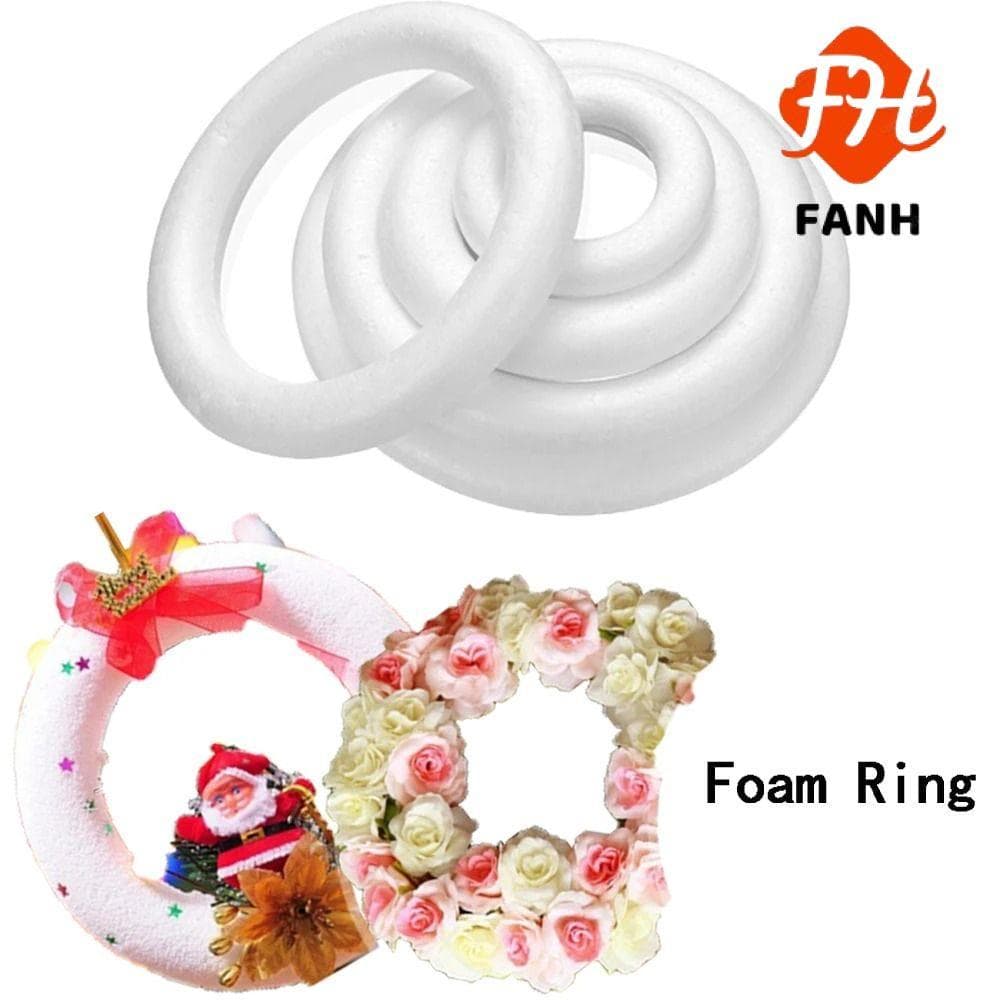 FANHUI 1 Peça De Guirlanda Artesanal DIY , Anel Redondo De Espuma De Poliestireno , Para Artesanato De Natal , Decoraçõe