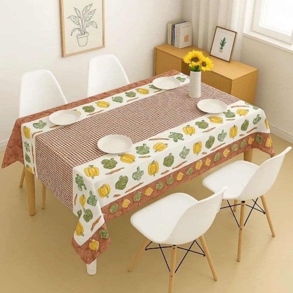 Toalha De Mesa Estampada - Várias Estampas e Tamanhos 6 e 4 cadeiras/Ponta de mesa