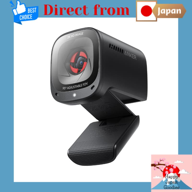 Anker PowerConf C200 2K Compact Webcam - Built-in Privacy Cover, AI Noise Reduction, Auto Focus [Direct from Japan]
