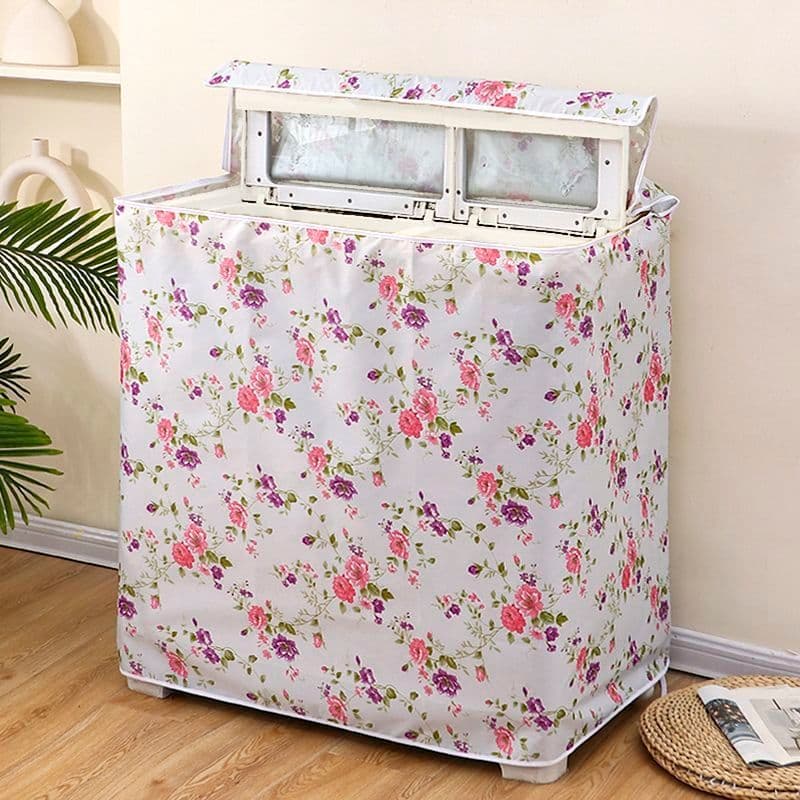XYLBY810 capa semiautomática para máquina de lavar, à moda antiga, barril duplo, pano, à prova d'água, protetor solar, à