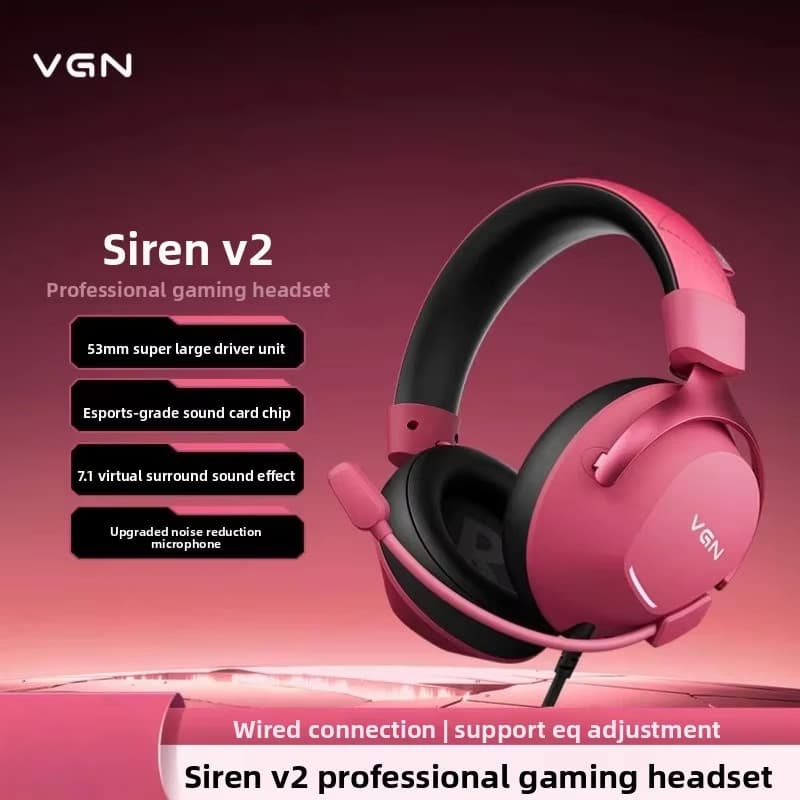 VGN VXE Sirene V2 Fone De Ouvido 5 Modo Com Fio Sem V2 Pro Max Misturador Áudio Gamer Fps Jogos Fones