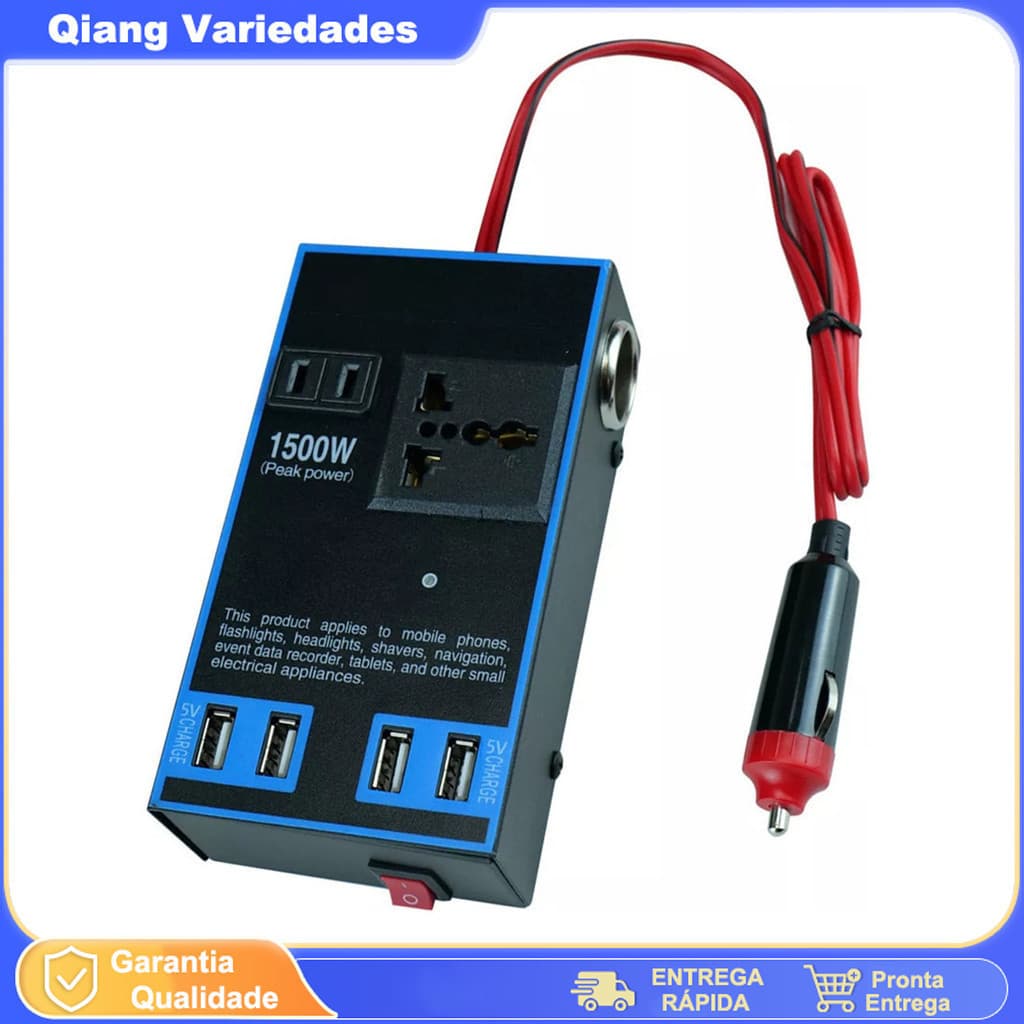 Low Preço Dc 12V/24v A 110V/220V Conversor 200W Inversor De Energia Para Carro Com 4 Portas Usb Carregador