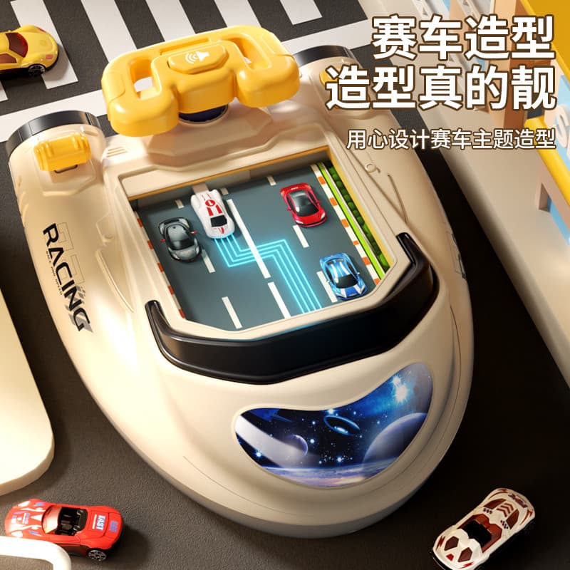 Yimi 2026 novo estilo de carro de corrida brinquedo simulação educacional condução volante avanço aventura carro masculi