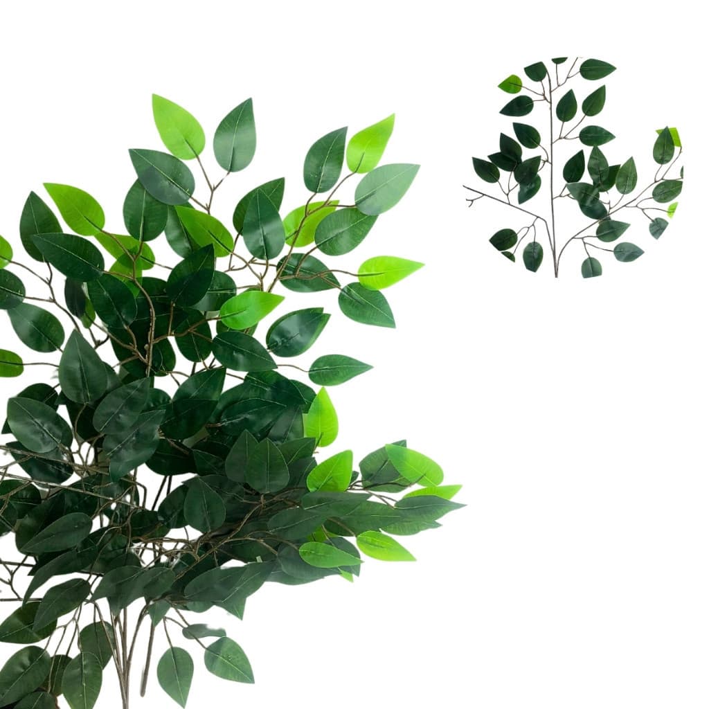 Galhos Folha Artificial Decoração Folhagem Festa e Ambientes Ficus Roseira samambaia