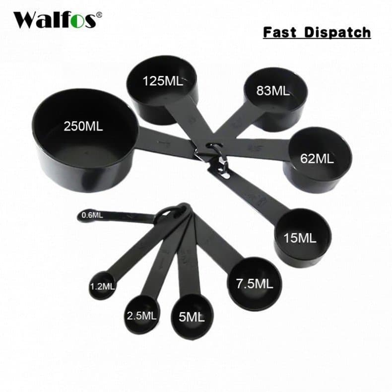 Walfos 5/10 Peças. Balanças de Cozinha, Copo Medidor e Colher, Colher para Café e Açúcar, Utensílios de Confeitaria OMMS