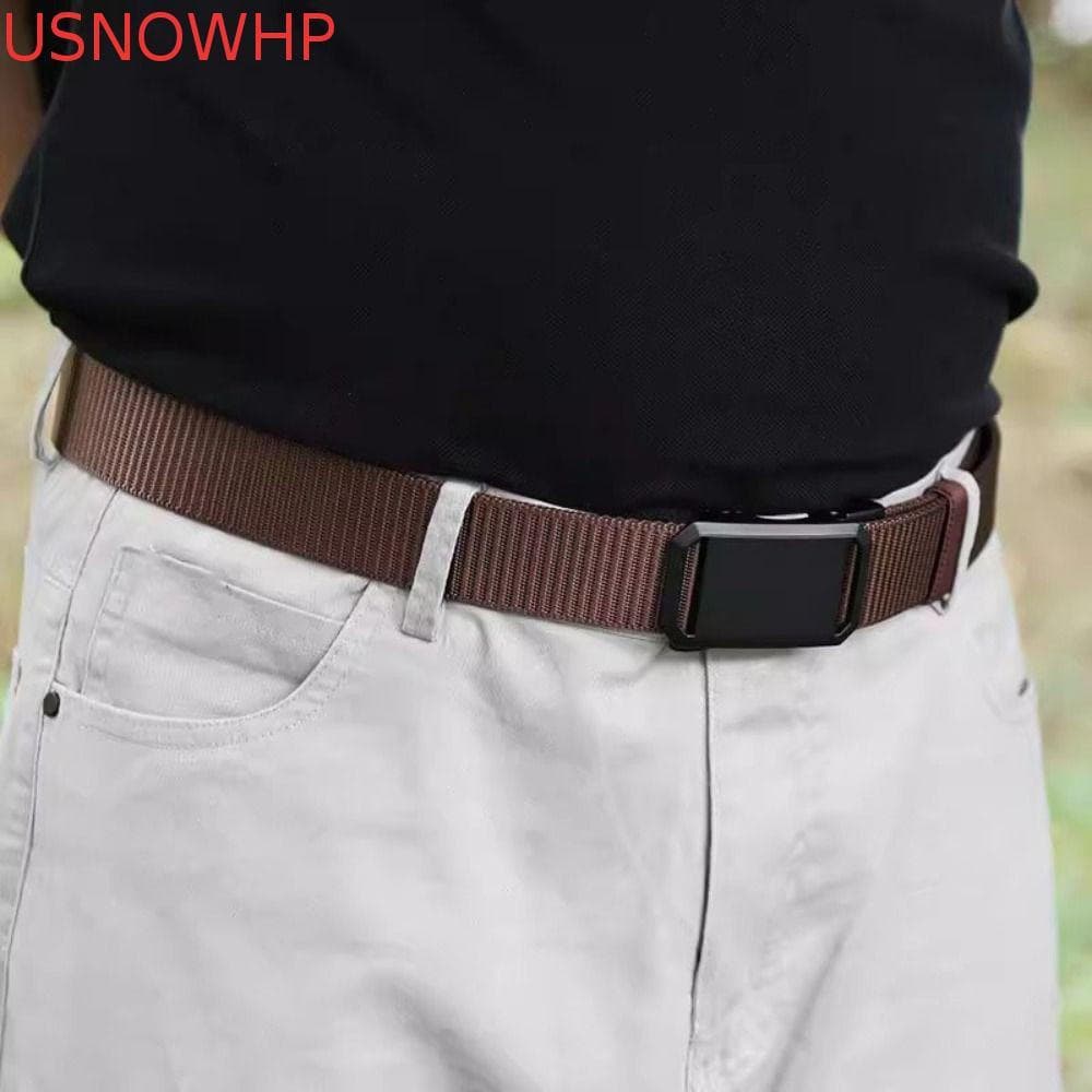 Cinto De Nylon USNOWHP , Masculino Com Fivela De Metal De Lona , Acessórios De Estilo Coreano