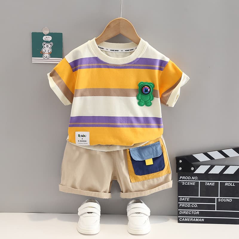 Meninos terno crianças roupas de verão roupas crianças moda roupas 2025 novo estilo roupas de bebê Shorts bebê meninos b