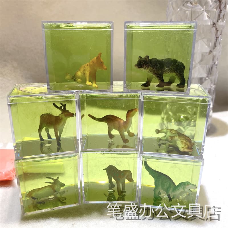 Cola de espuma de lama de cristal Animal antiaderente plasticina pitada música caixa grande argila brinquedo de d