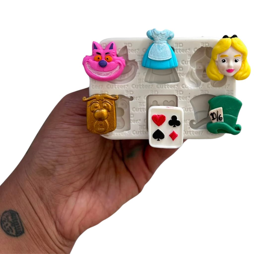 Molde de Silicone para Artesanato - País das Maravilhas