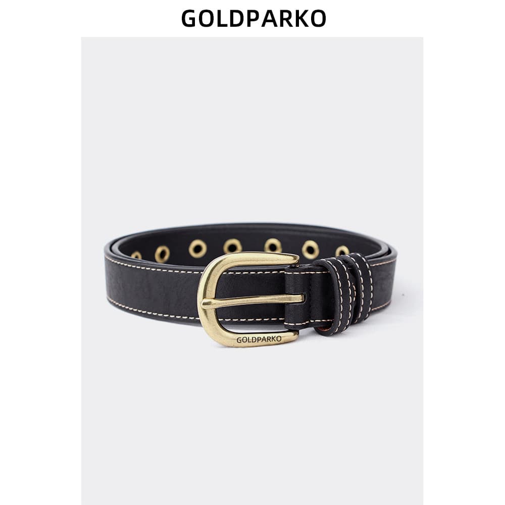 GoldParko Street Wear Cinto feminino com Jeans All-Match ins Cinto Design Nicho Retro