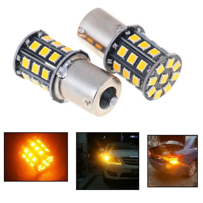 [Dhiint] 2 Unidades 1156 BA15S 2835 33-SMD Lâmpadas LED Amarelas Luzes De Freio Da Lâmpada De Sinalização Do Carro