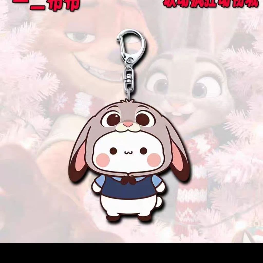 Usaki mercadoria Animal louco acrílico criativo bonito chaveiro de alto valor mochila dos desenhos animados pingente pre