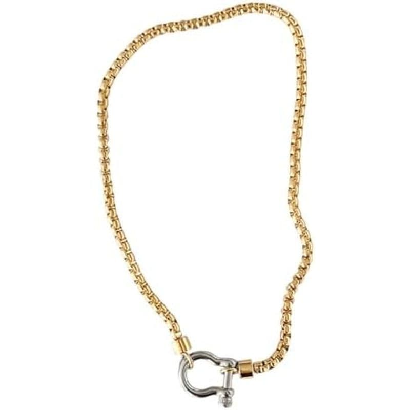Colar Com Fecho Mosquetão De Aço Inoxidável , Acessório De Moda Versátil E Resistente Para Uso Diário Roupas Elegantes D