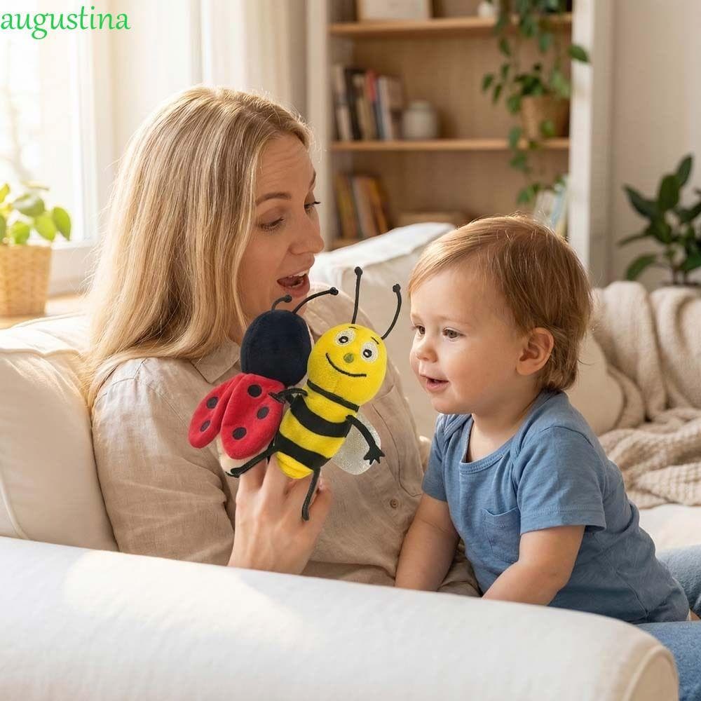 Fantoches Da Série De Insetos AUGUSTINA , De Dedo De Animais Educacionais De Desenhos Animados Abelha Borboleta De 9 Cm