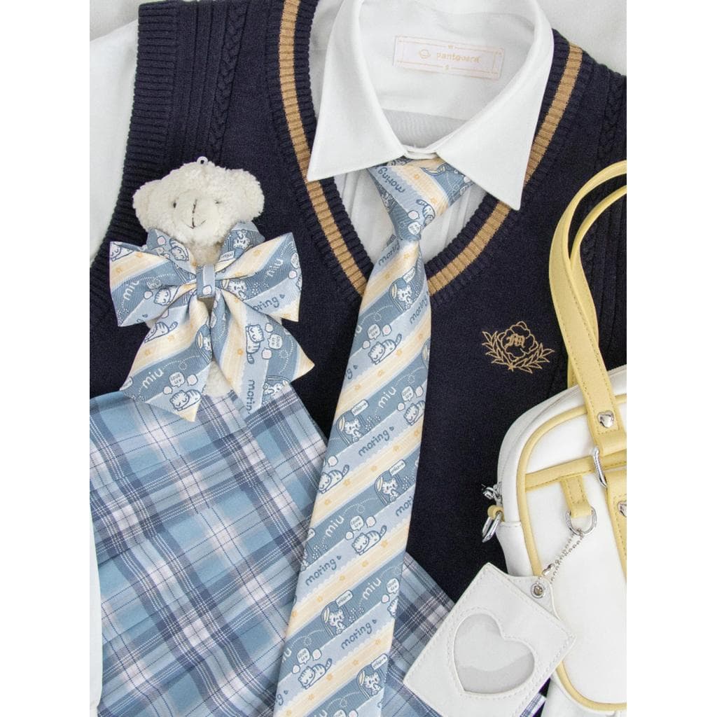 [Pantevira] Bom Dia miu JK/DK Uniforme Design Original Gravata Uniforme Camisa Japonesa Pequenos Acessórios