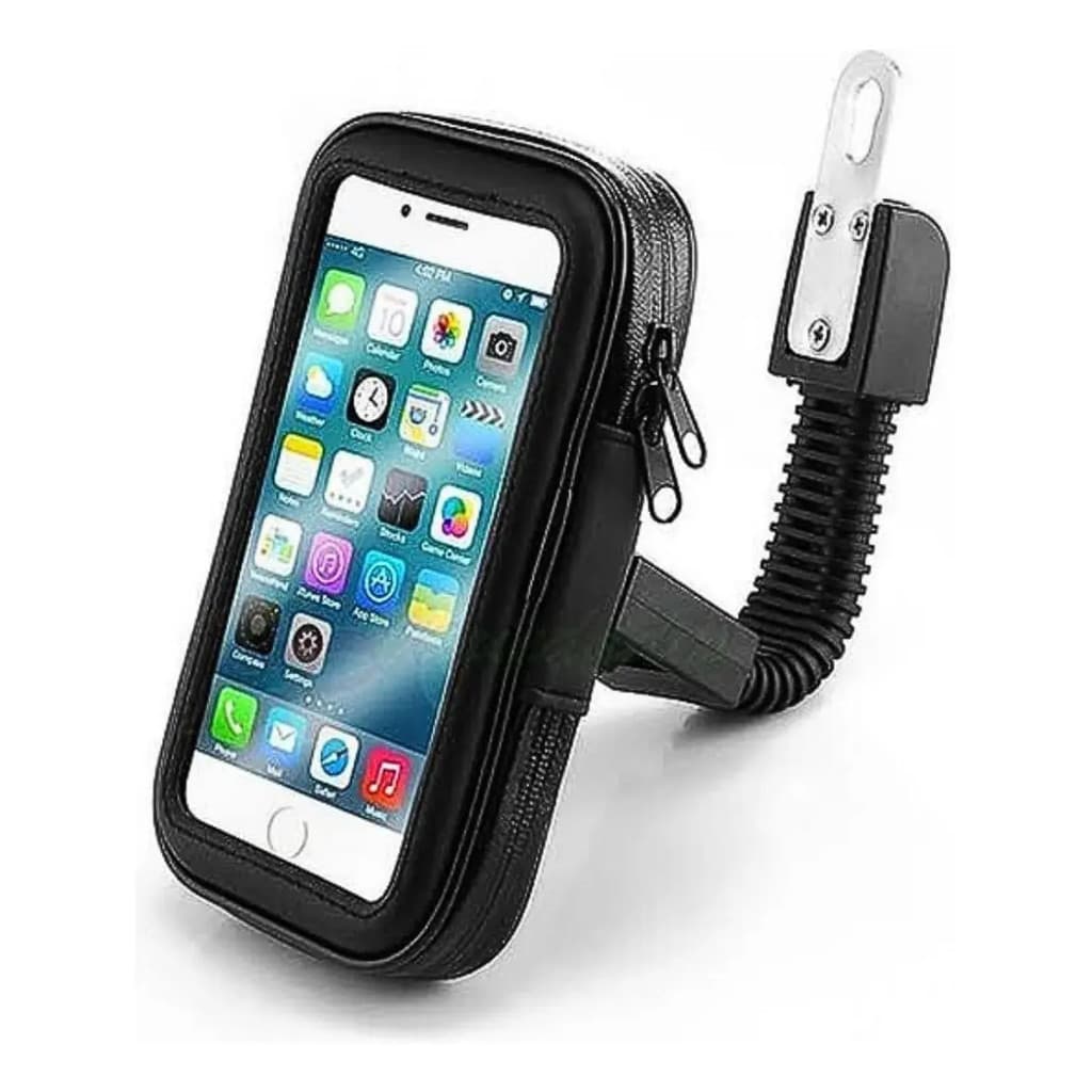 Suporte Celular Moto Impermeável À Prova D água Case Preto