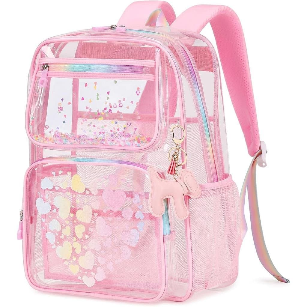 Mochila Transparente para Meninas Escolares, Mochila Transparente de TPU Resistente Aprovada para Eventos em Estádios, M
