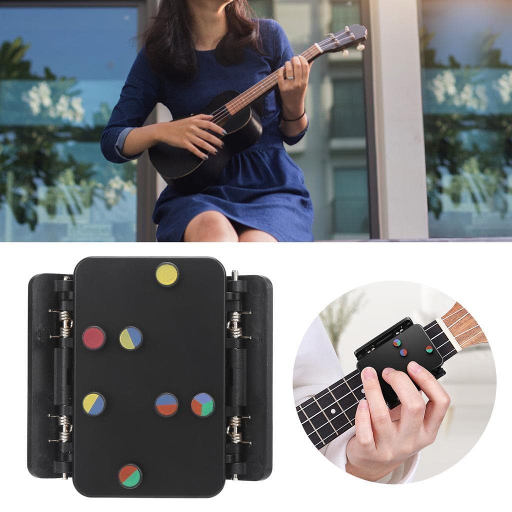 Freelover-BR Ukulele Aid Black Chord Assisted Learning Tools Prática Assistente Acessórios para Iniciantes Ukulele