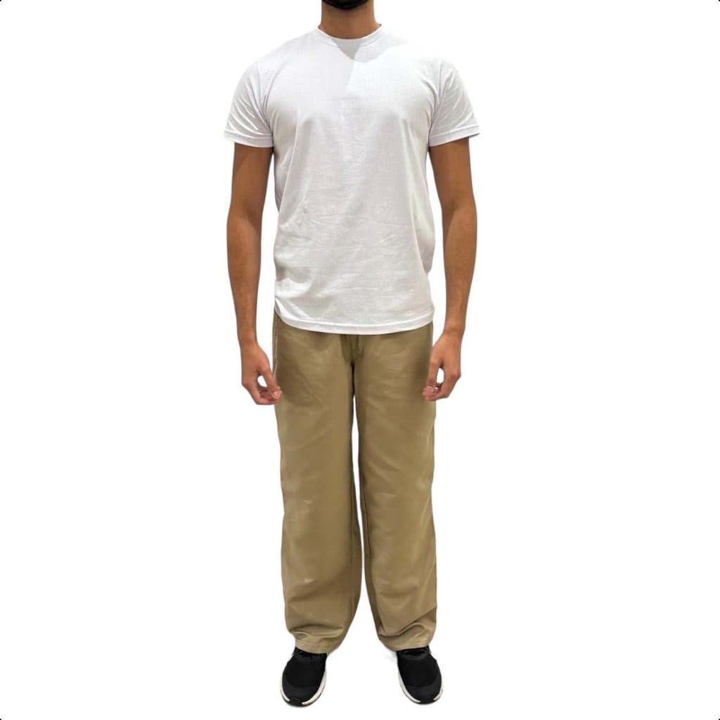 Kit 2 peças 1 Calça Tactel CDP e 1 Camiseta Branca Basica