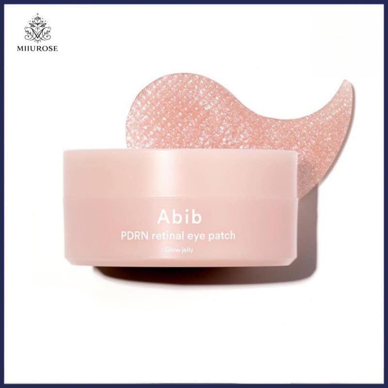 MIIUROSE ABIB Máscara para Olhos Clareadora e Firmadora com PDRN, Retinal e Colágeno em Gel, 60 Peças, Coreana, Reduz Li