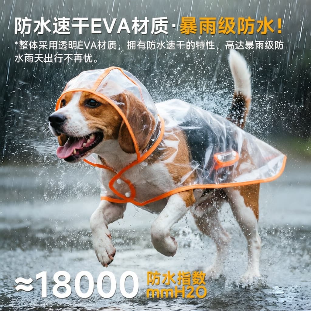 Capa de chuva para cães, capa de chuva para gatinhos e filhotes, roupa impermeável transparente para Corgis, cães pequen