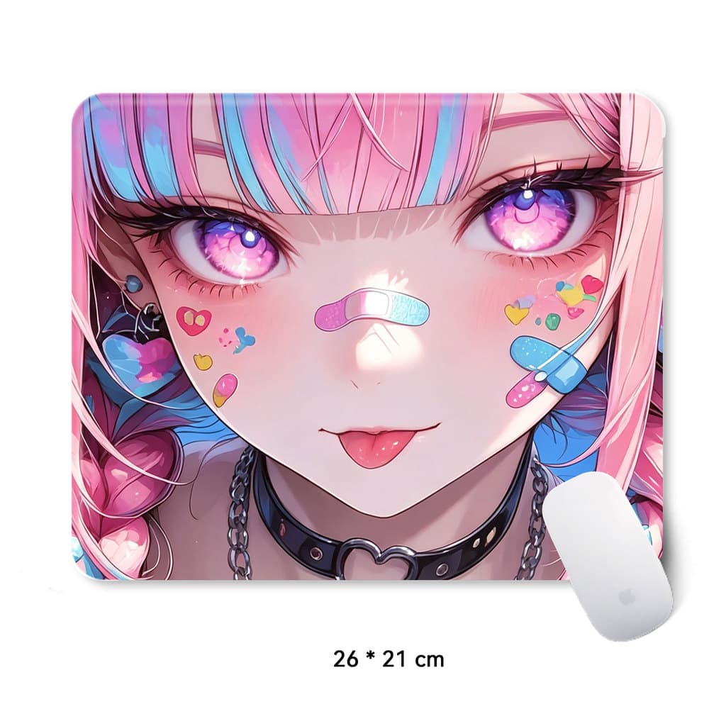 HOT GIRL 26 * 21cm Mouse Pad Antiderrapante Engrossado 3mm Lavável Borda Costurada Tapete De Mesa MousePad