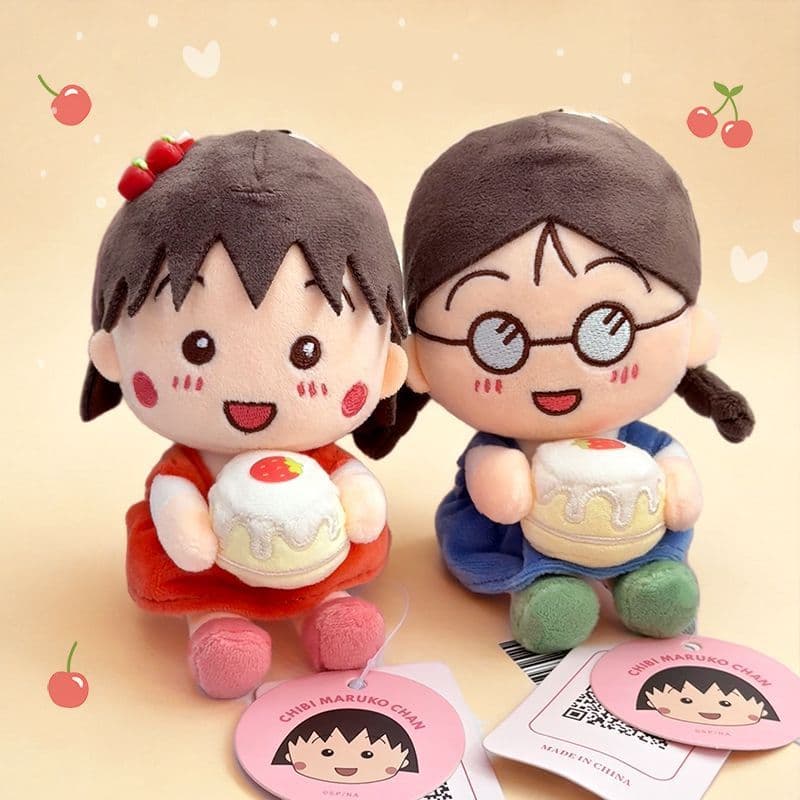 Cereja Maruko boneca de pelúcia pingente Anime boneca saco de escola ornamentos presentes femininos mercadoria