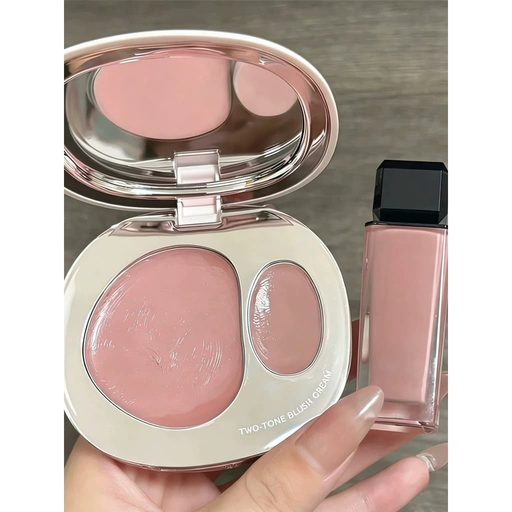 Baixo saturado pasta de duas cores blush alto brilho contorno três-em-um expansão cor brilho de água blush creme 2026 no