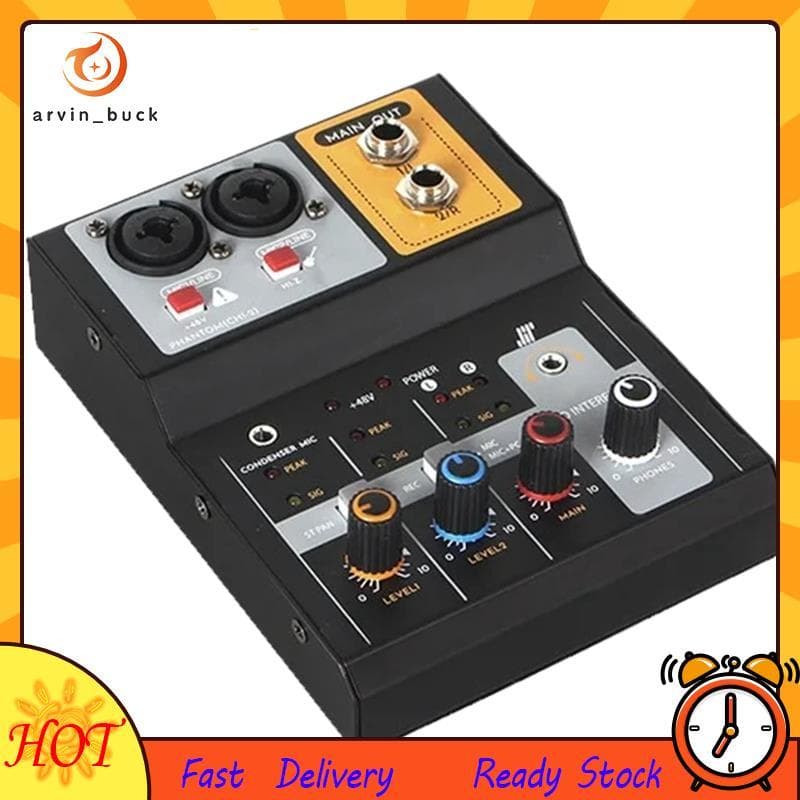 Mixer De Gravação De 2 Vias , Placa De Som Externa Para Computador USB , Karaokê Ao Vivo , DJ , Palco De Áudio , Pequena