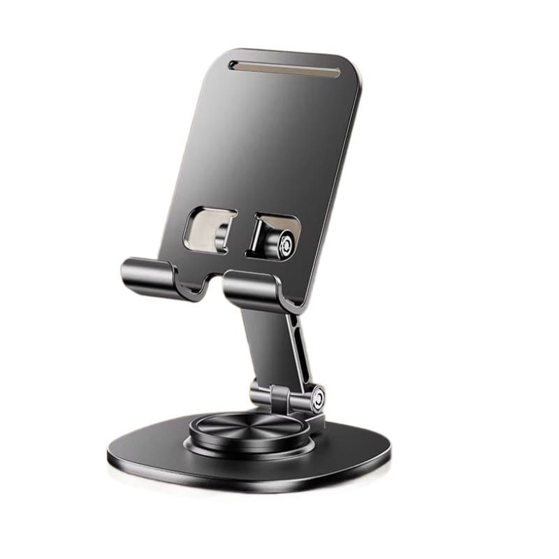 Suporte de Metal Ajustável e Rotativo para Celular e Tablet, Suporte de Mesa Dobrável