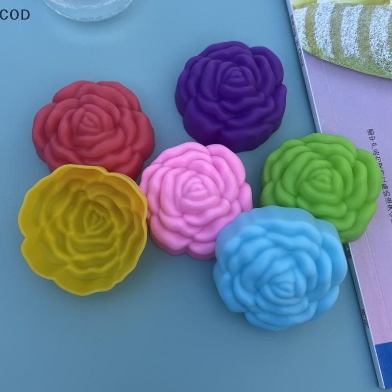 [gla] Molde De Vela De Silicone Flor Fácil Desmoldar Grau Alimentício DIY 3D Artesanal Para Sabão Gesso Resina Bolo Cozi