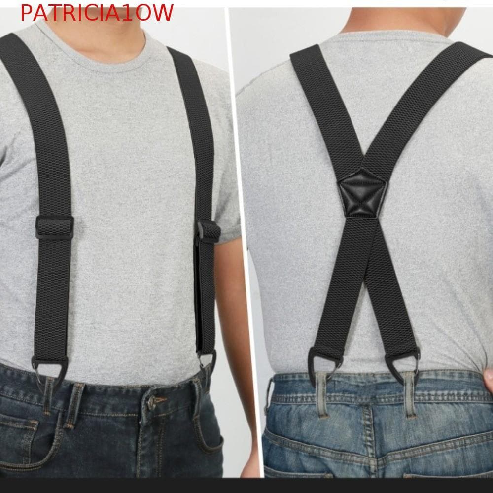 PATRICIA1OW Suspensórios Tipo X , Resistentes Com 4 Fechos De Pinça , De Trabalho , 3.8 Cm De Largura