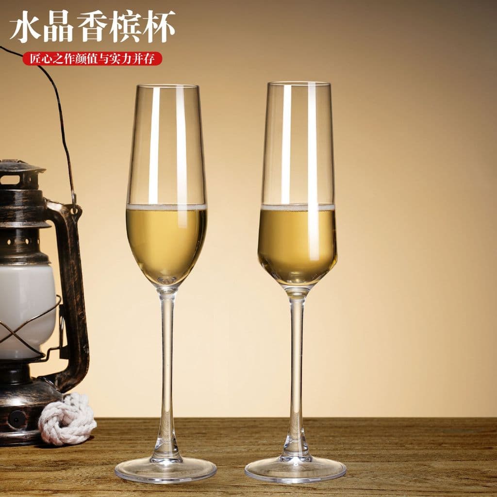 Novo taça francesa champanhe par de vidro doméstico vidro cristal de alto valor vermelho branco uva vidro espuma20260819