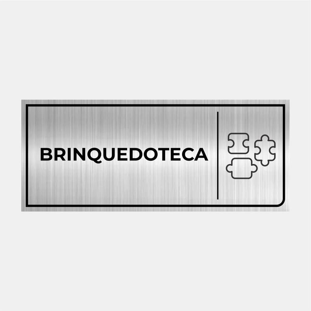 Placa Identificação Sinalização Porta Brinquedoteca 24x10cm