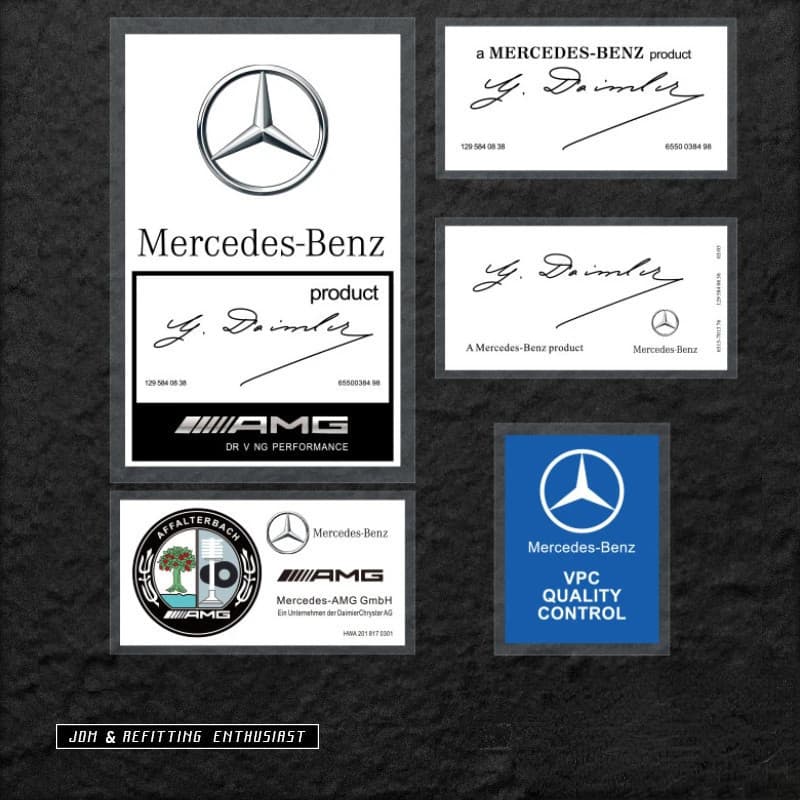 JDM Adesivos Estáticos Decorativos Cabeça De Tigre Correndo Borboleta Para Mercedes-Benz Árvore AMG De Carro Peças De Au