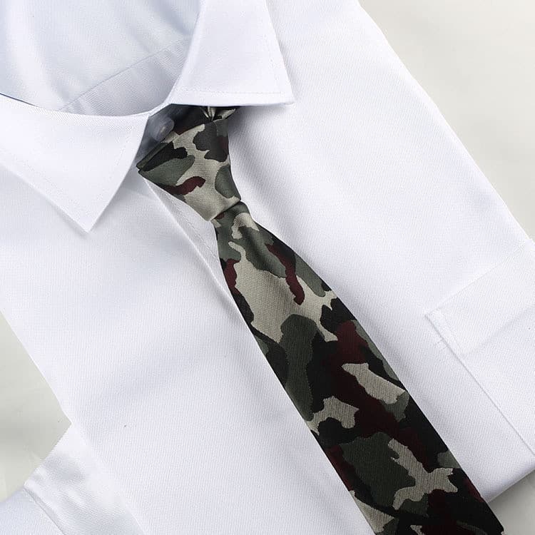 Gravata Camuflada Masculina De Alta Qualidade , 6cm , Estreita , Slim Fit , Estilo Coreano , Casual , Moda , De Mão , Ac