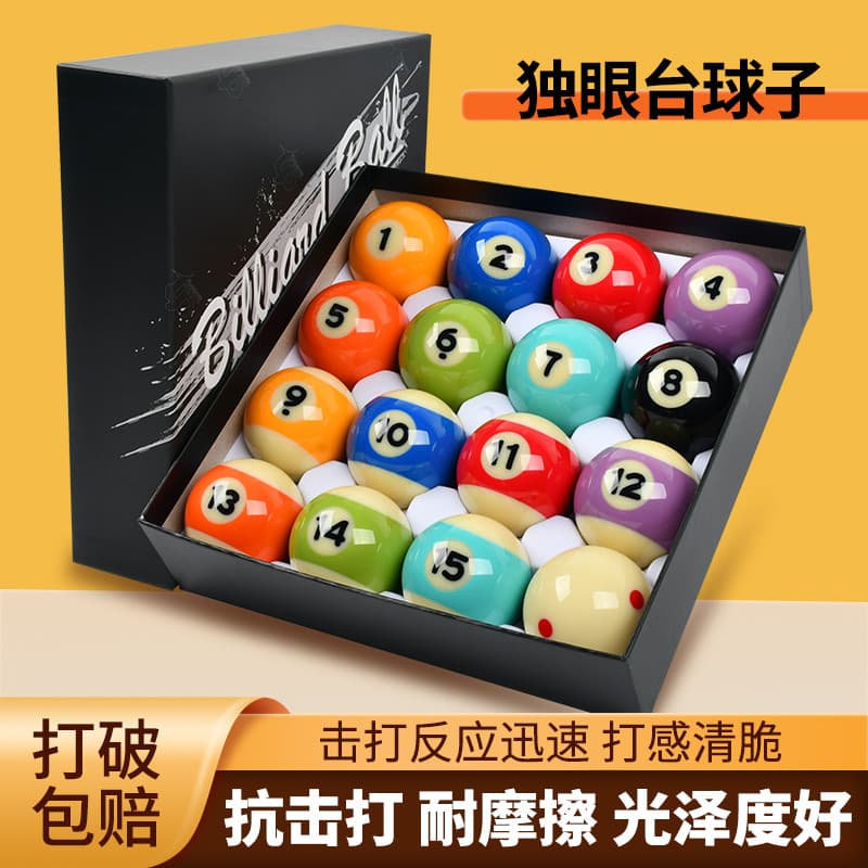 Topo preto oito cristal bilhar estilo americano dezesseis cores taco de bilhar Snooker bola padrão grande suprimentos de