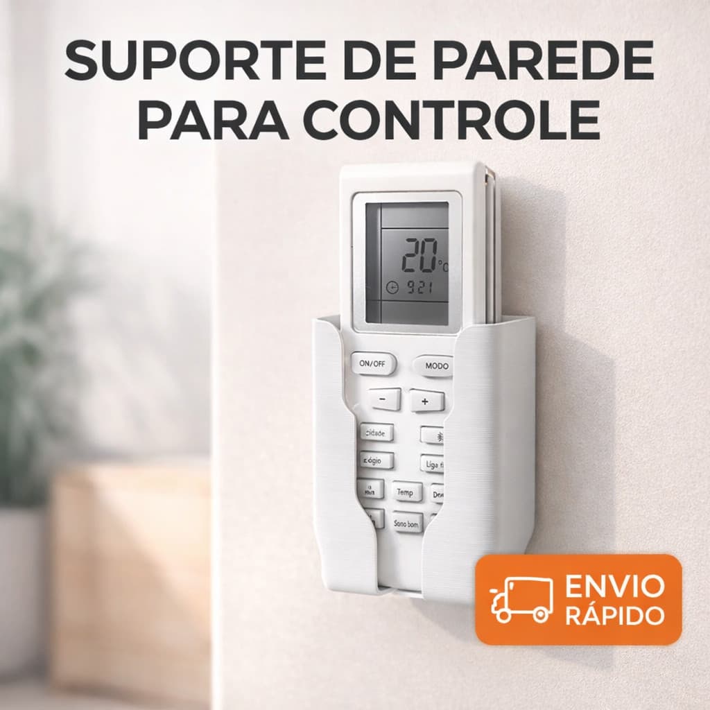 Porta Controle Remoto de Parede Universal Suporte De Controle Remoto TV Ar Condicionado Ventilador