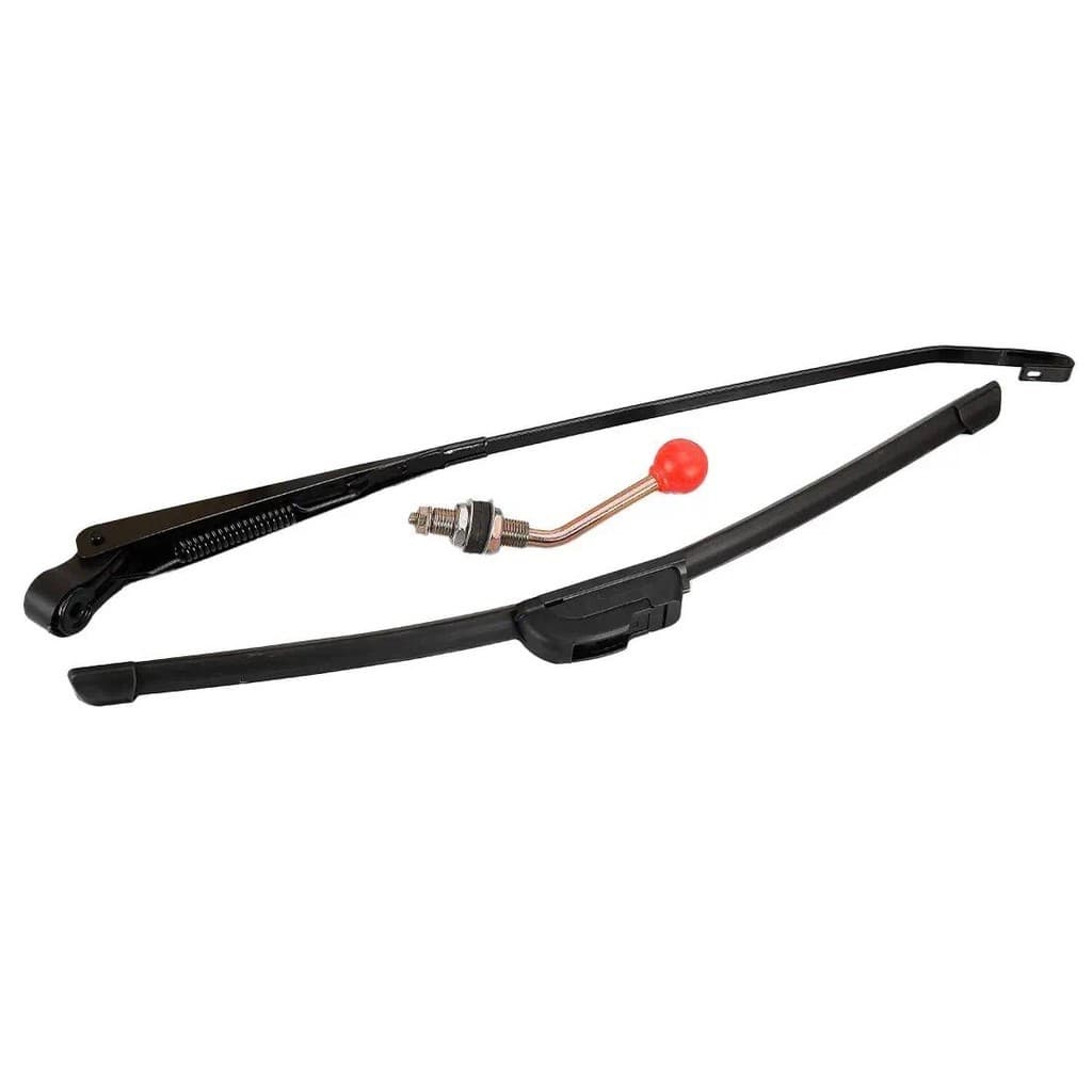 Conjunto De Substituição Universal De Lâmina De Borracha Para Limpador De-Brisa Manual UTV Preto