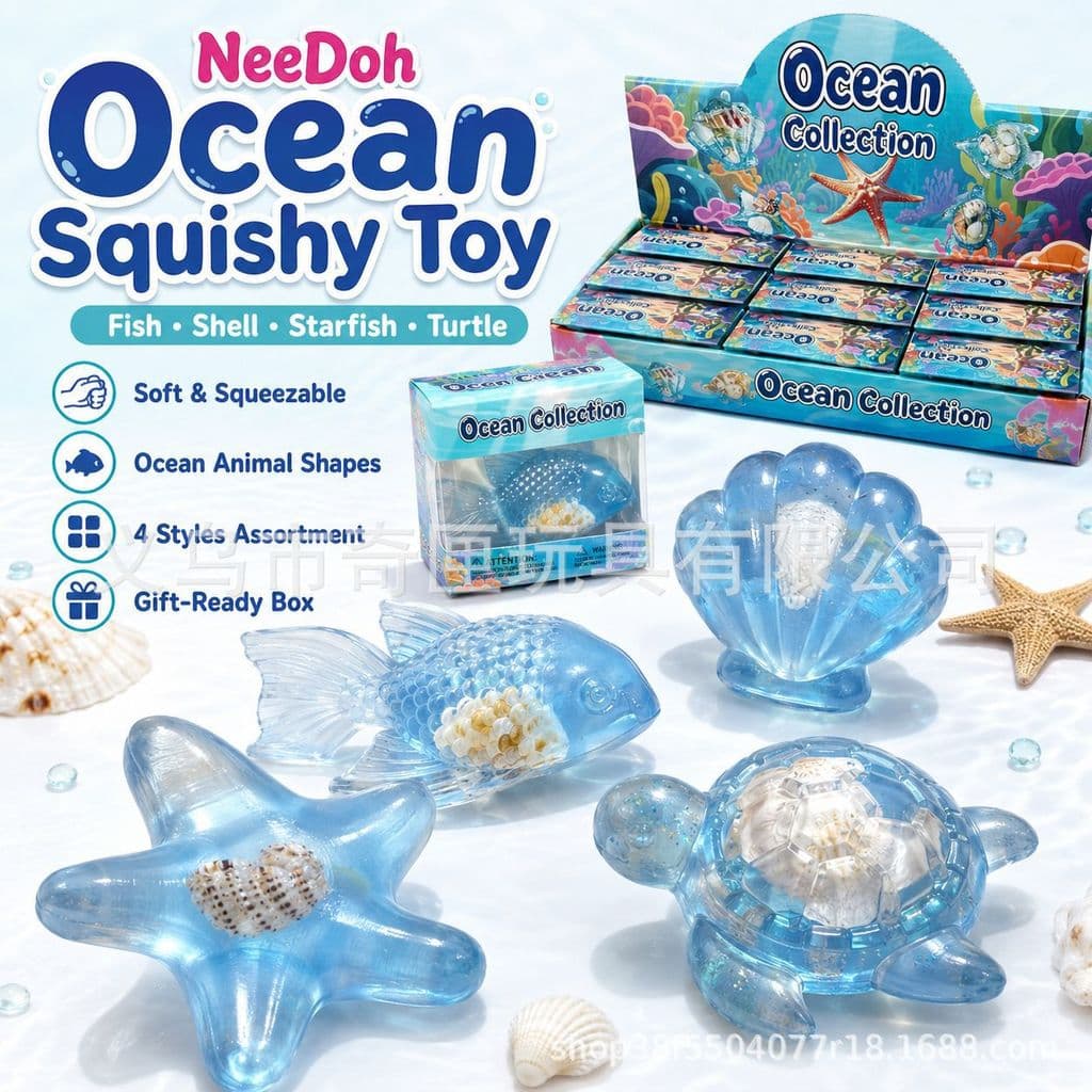NeeDoh Animal Marinho Tartaruga Starfish Shell Peixe TPR Squeeze Toy Alívio Do Estresse Brinquedos De Recuperação Rápida