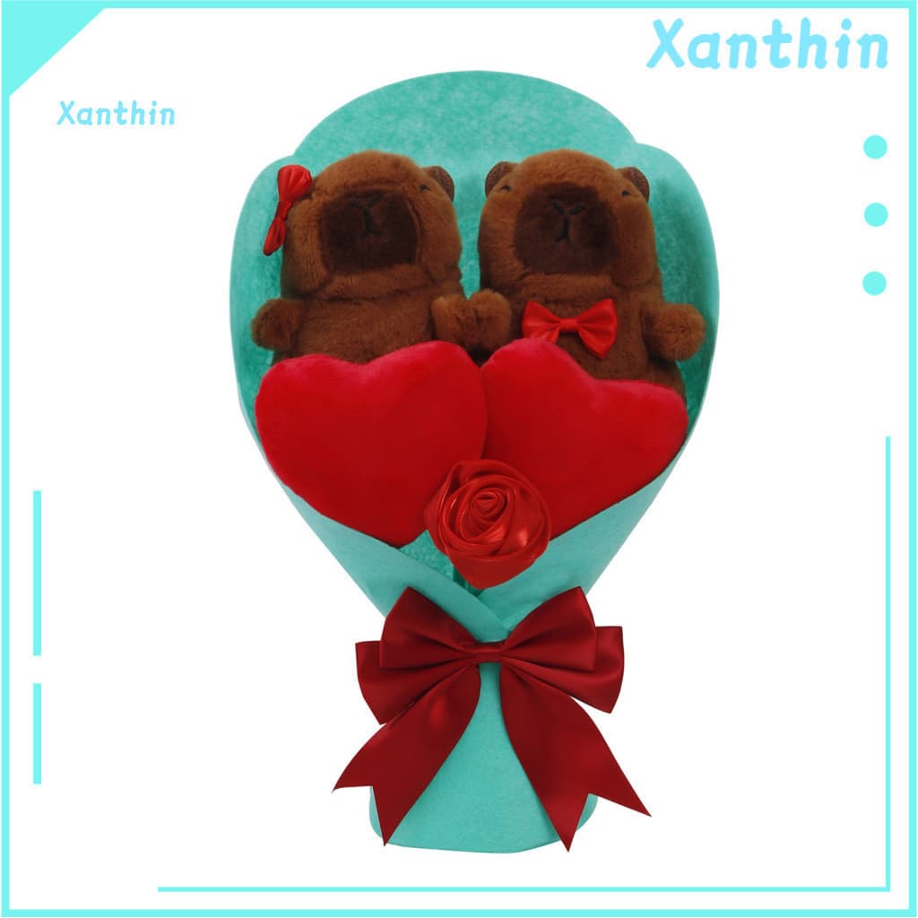 Handheld Flowers for Birthday Pp Cotton Stuffed Doll Valentine's Day Plush Bouquet Cute Soft Animal Stress Relief Toy fo