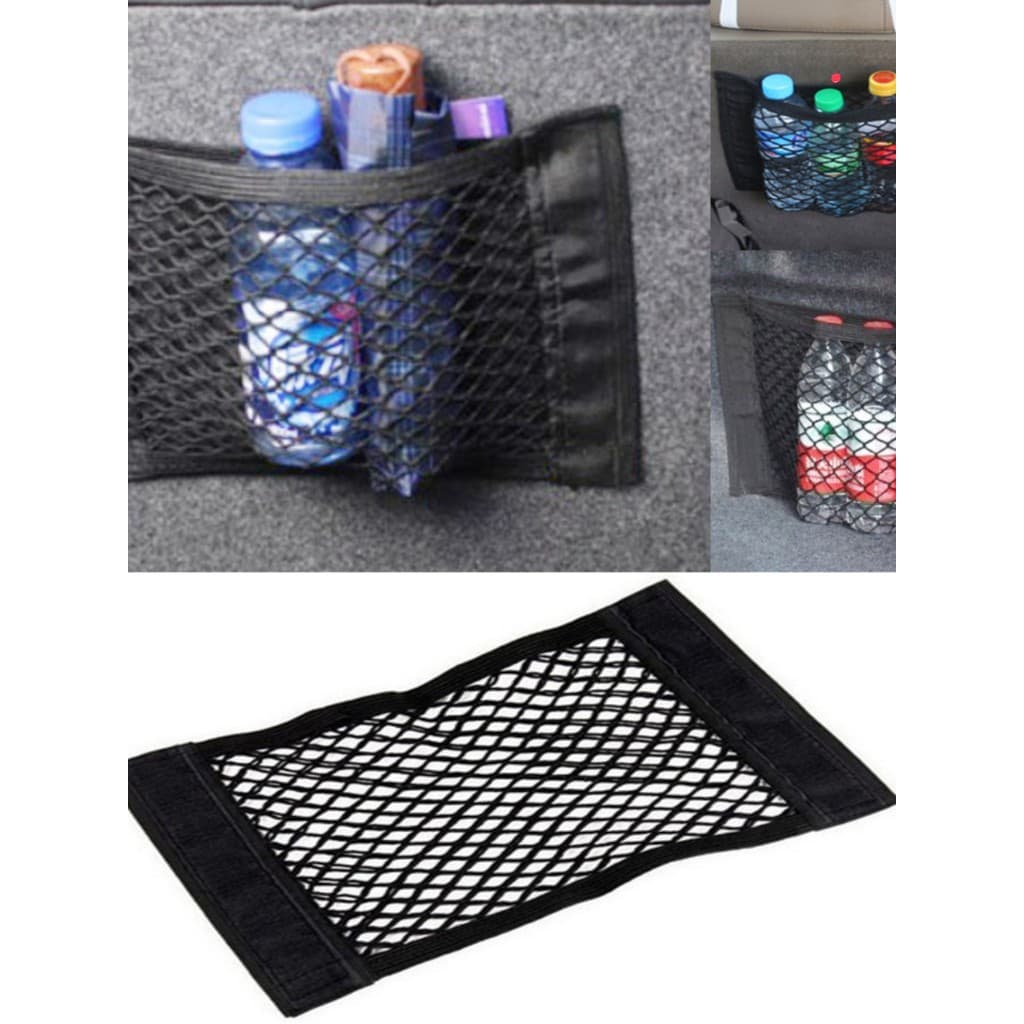Rede de Velcro para carro, rede de armazenamento para carro, bolsa de armazenamento, porta-malas, estilo 4025cmA