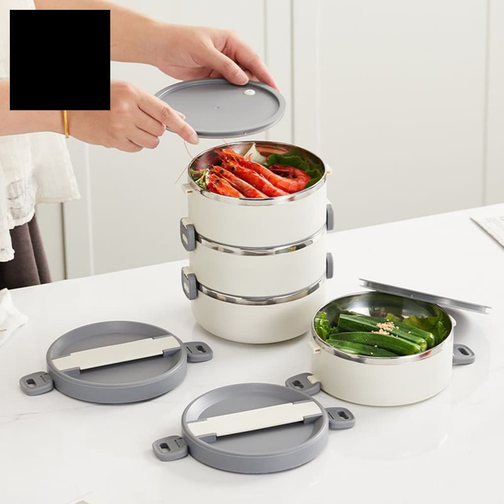 Recipiente De Preparação De Refeição De Metal JY , Caixa Portátil De Aço Inoxidável 304 Bento Para Estudantes E Escritór