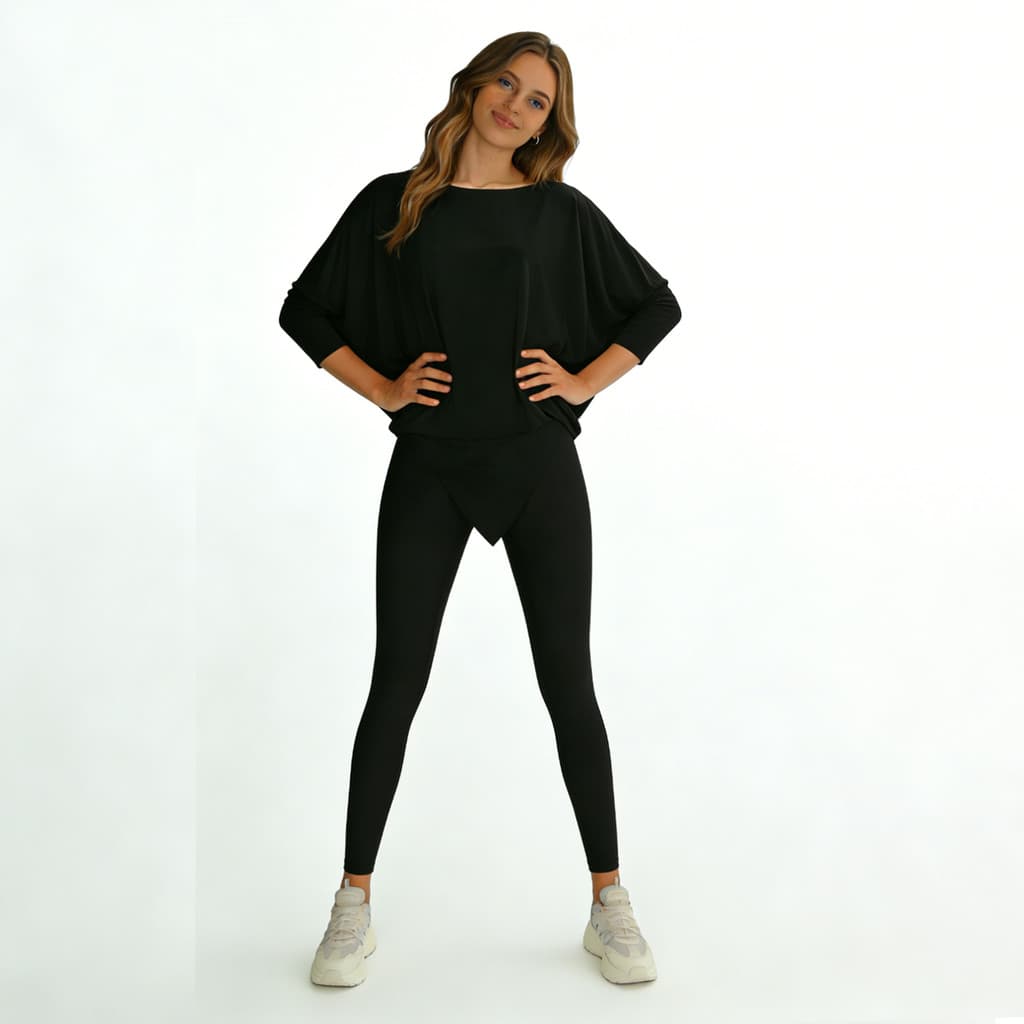 ZS prática de dança latina padrão nacional terno de dança adulto feminino vestido solto mais magro olhar longo manga lon