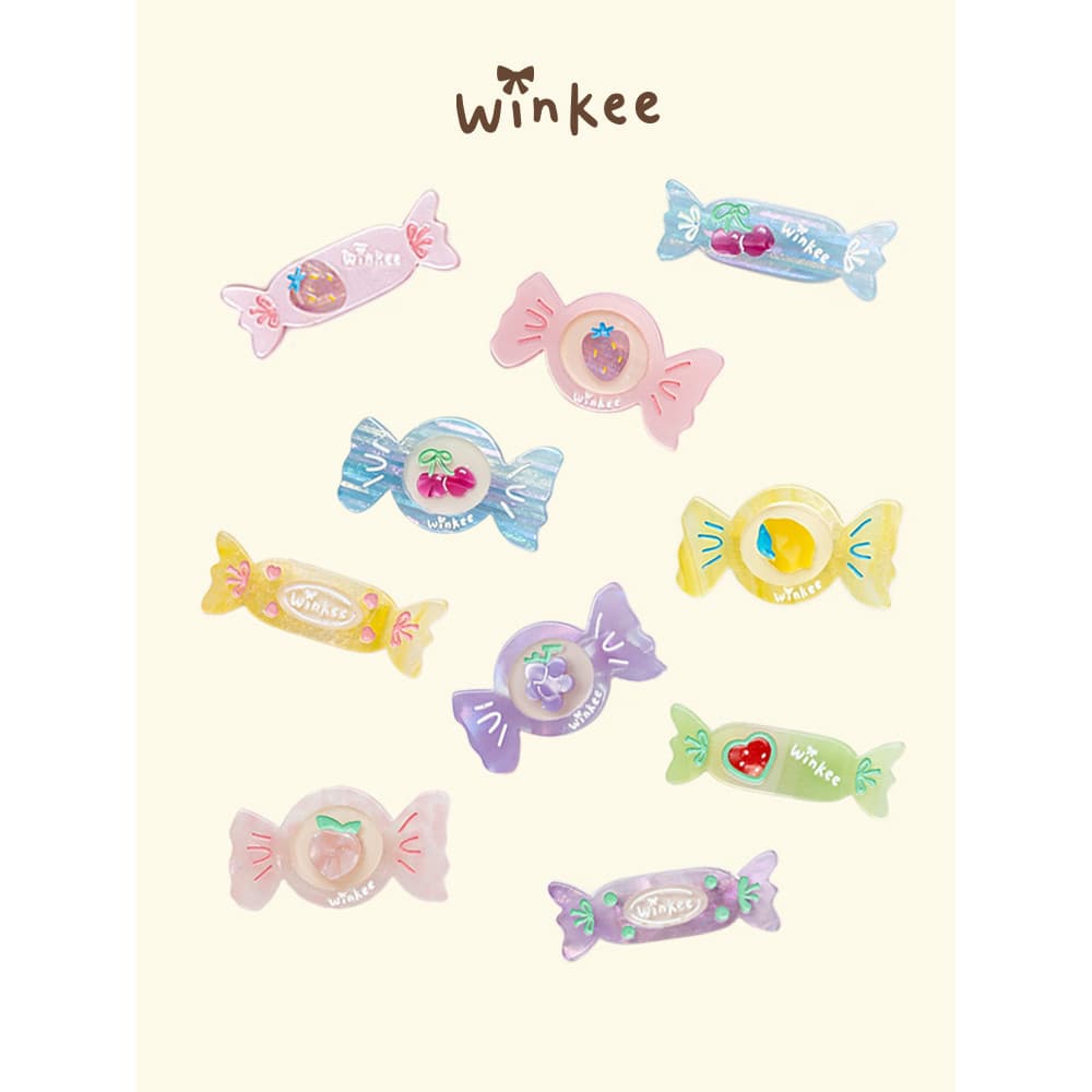 Winkee bebê doce acetato grampo de cabelo bb clipe bebê criança franja clipe novo estilo crianças grampo de cabelo bonit