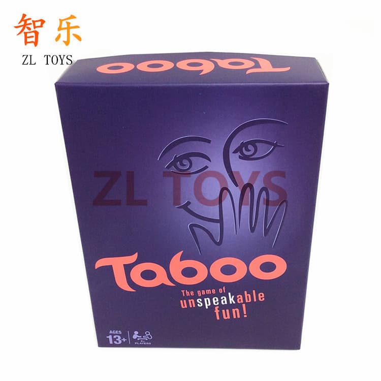 TABOO ADULTO JOGO ADULTO Inglês Jogo de Tabuleiro Hilariante Entretenimento Lazer Cartão de Adivinhação Adereços de JOGO