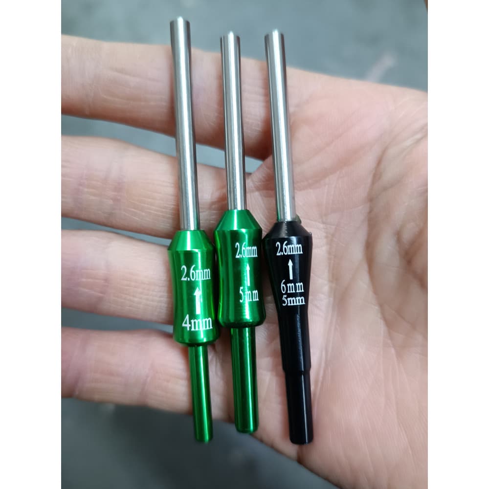 Vara de pesca no gelo de Metal, haste de jangada, redução de diâmetro, cabeça de conversão de 6 mm, conector de cabeça d